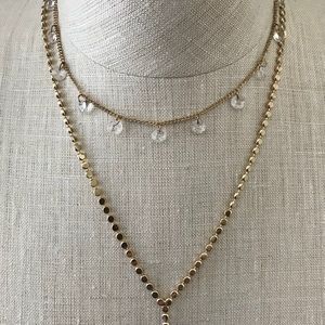 White House Black Market Jewelry - WHBM Gold Larat Double Chain Necklace White House Black Market Jewelry - WHBM Gold Larat Double Chain Necklace